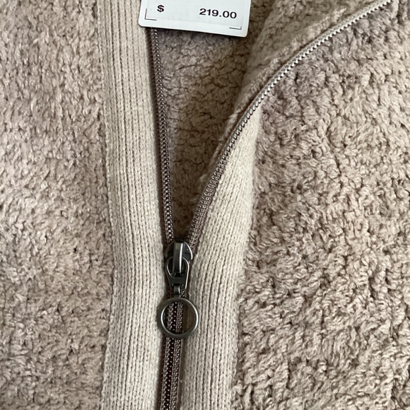 NWT Olsen zip up beige Sweater size XL - Picture 3 of 8
